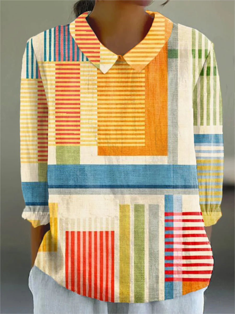 Linen Geometric Vibes Shirt